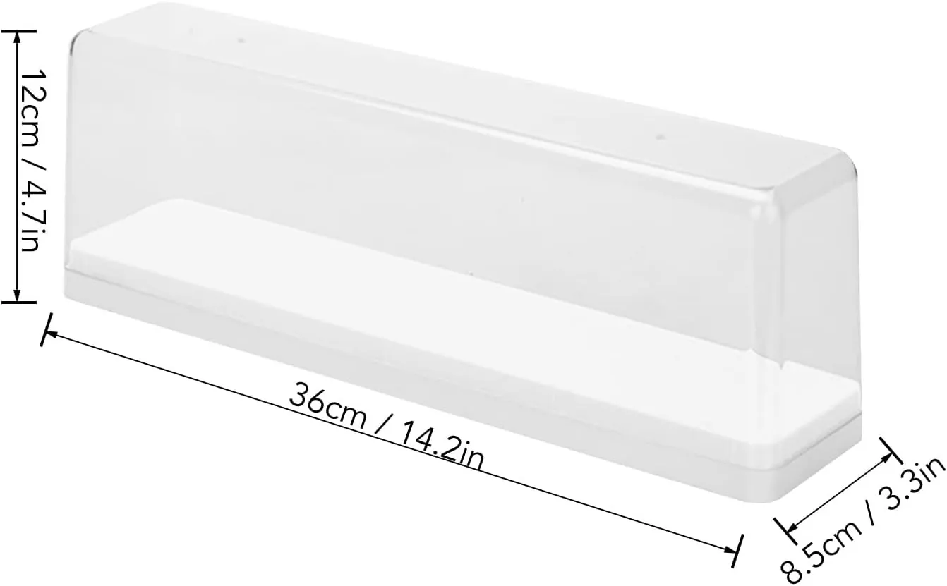 Acrylic Display Case, Dust Proof Figure Collection Box with Transparent Cover Large Capacity Organizer Showcase for Doll Toy (White)