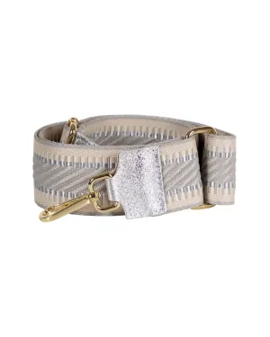 Adjustable Shoulder Bag Strap with Grey Chevron Design