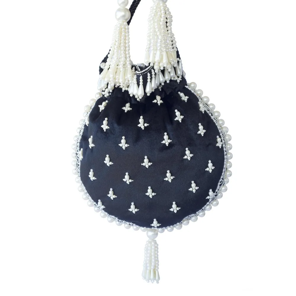 Adora By Ankita Black Ambi Pearl Bag