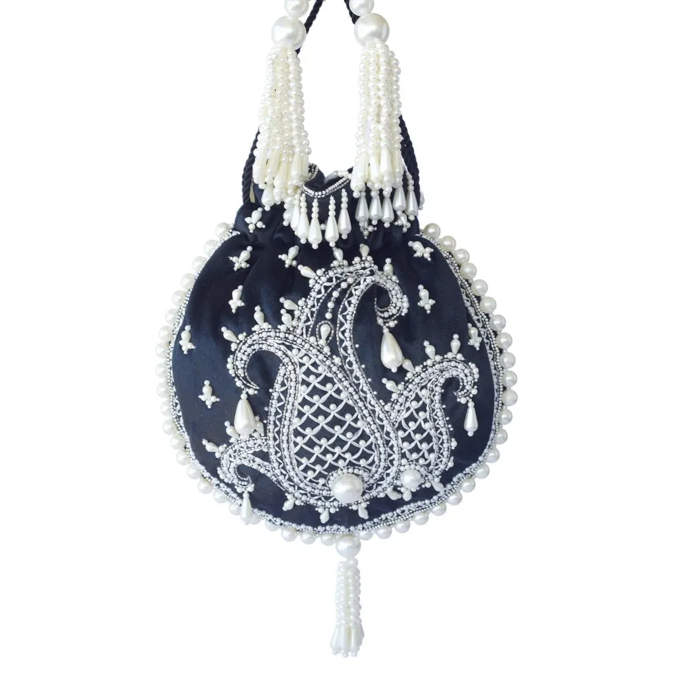 Adora By Ankita Black Ambi Pearl Bag
