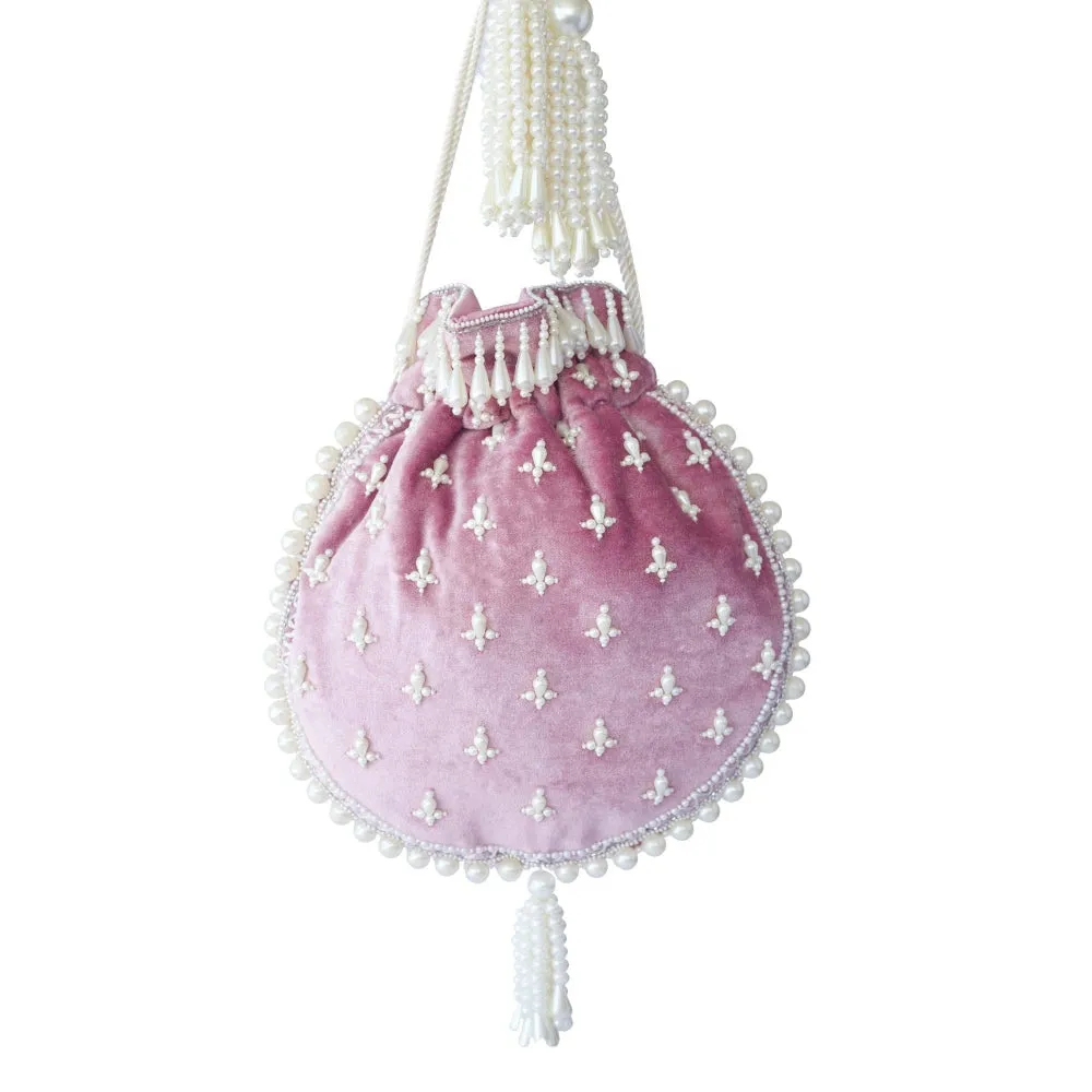 Adora By Ankita Pink Ambi Pearl Bag