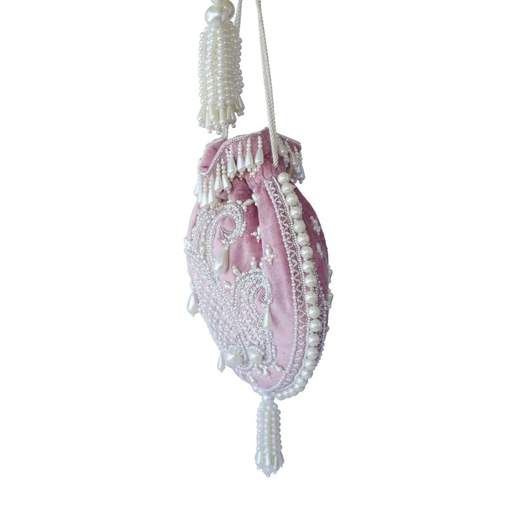 Adora By Ankita Pink Ambi Pearl Bag