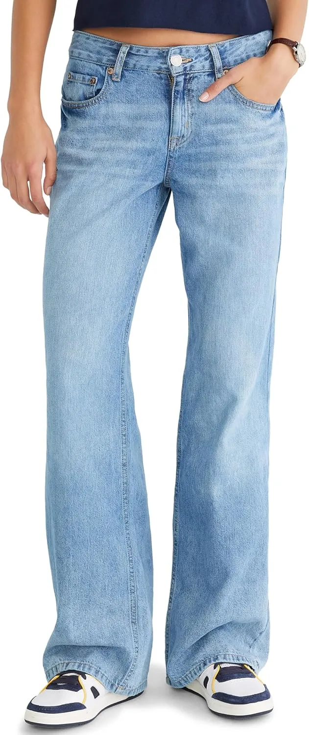 AEROPOSTALE Women's Low Rise Baggy Wide Leg Jean