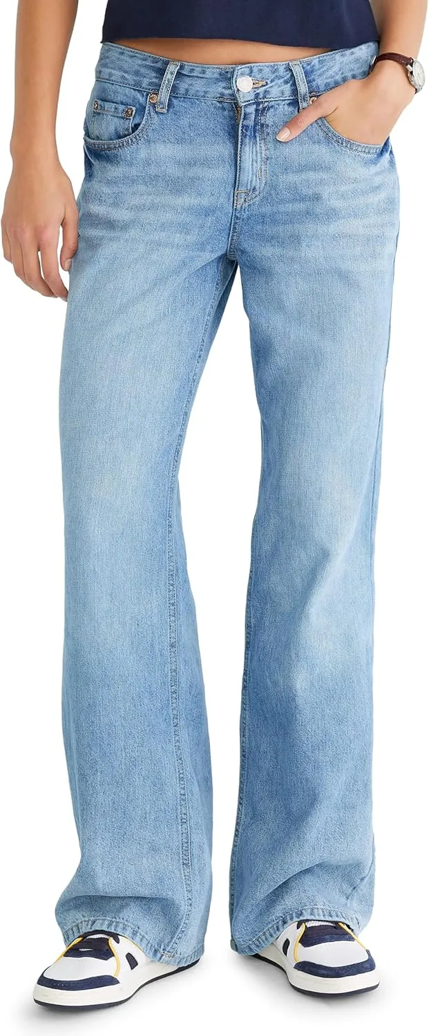 AEROPOSTALE Women's Low Rise Baggy Wide Leg Jean