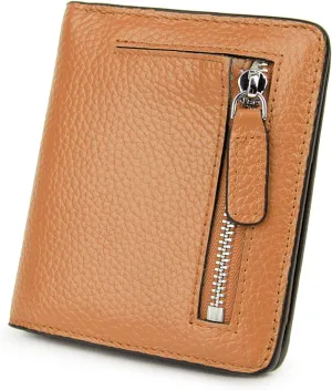AINIMOER Small Leather Wallet for Women, Ladies Credit Card Holder RFID Blocking Women's Mini Bifold Pocket Purse