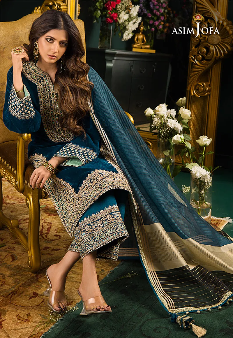 AJMR-01 EMBROIDERED VELVET 3 PCS
