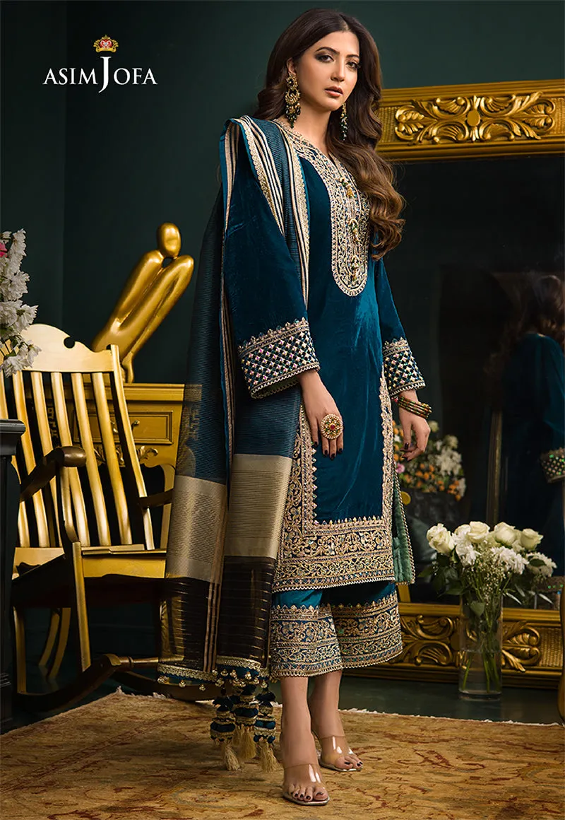 AJMR-01 EMBROIDERED VELVET 3 PCS