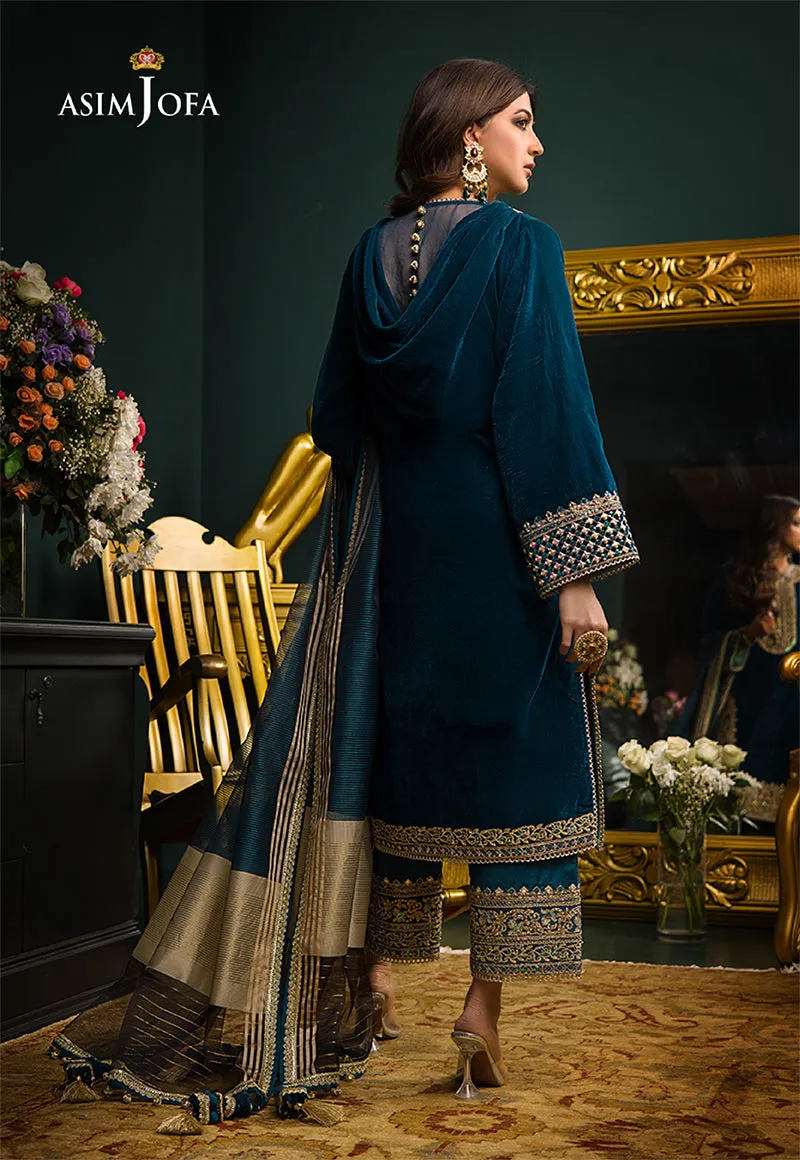 AJMR-01 EMBROIDERED VELVET 3 PCS