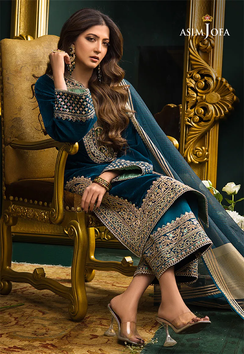 AJMR-01 EMBROIDERED VELVET 3 PCS