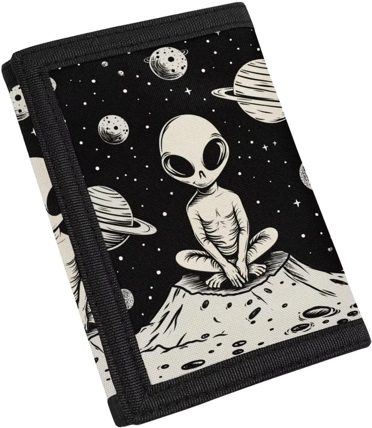 Alien Toddler Wallet Small Kids Wallet for Toddler Girl UFO Children RFID Blocking Card Wallets Trifold Pouch Credit Card Holder for Shopping