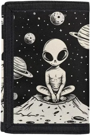 Alien Toddler Wallet Small Kids Wallet for Toddler Girl UFO Children RFID Blocking Card Wallets Trifold Pouch Credit Card Holder for Shopping