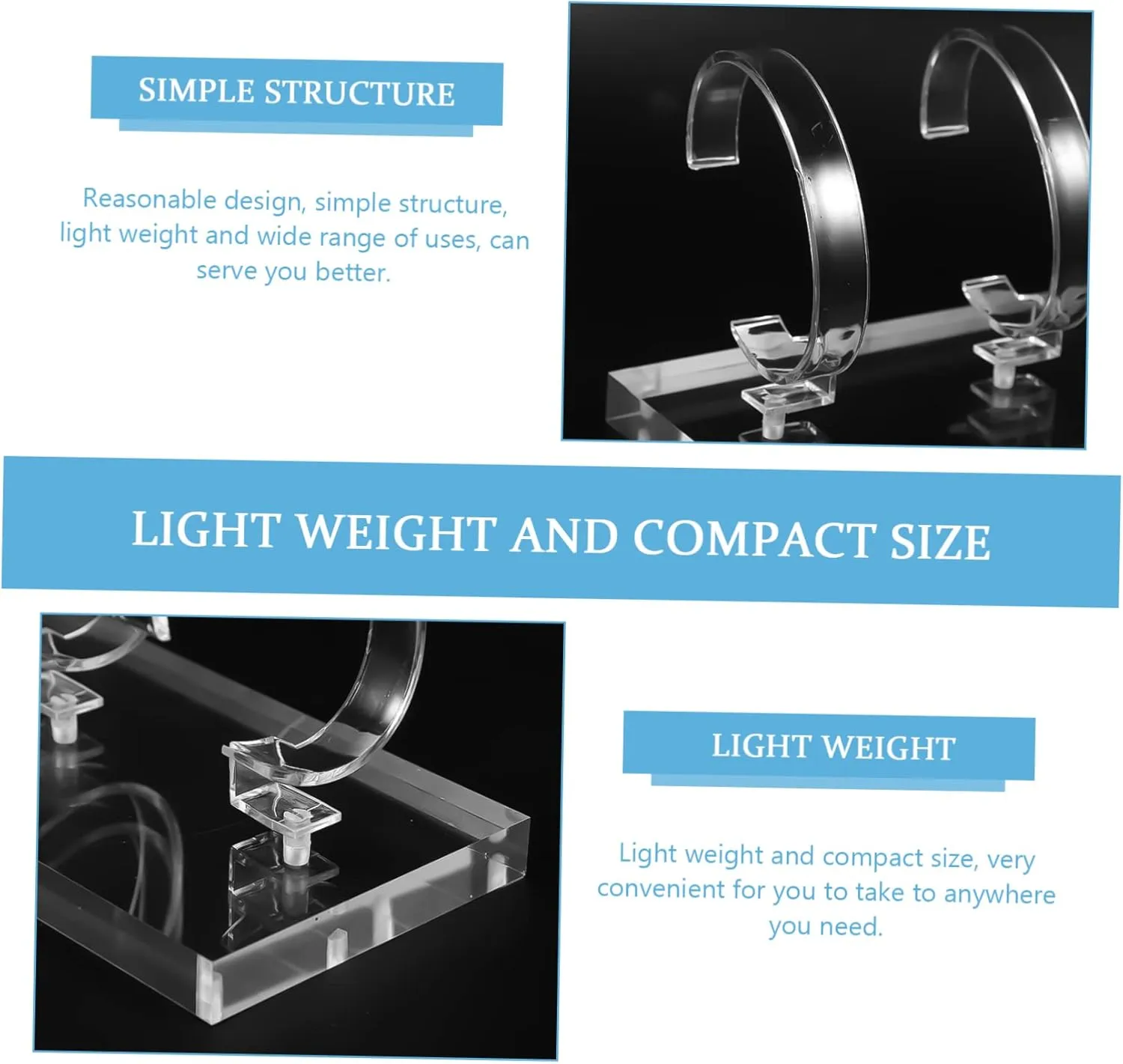 Alipis Classic Acrylic Watch Display Stand Clear Position Rack for Watches Bracelets Organizer for Home Retail Elegant Jewelry Presentation