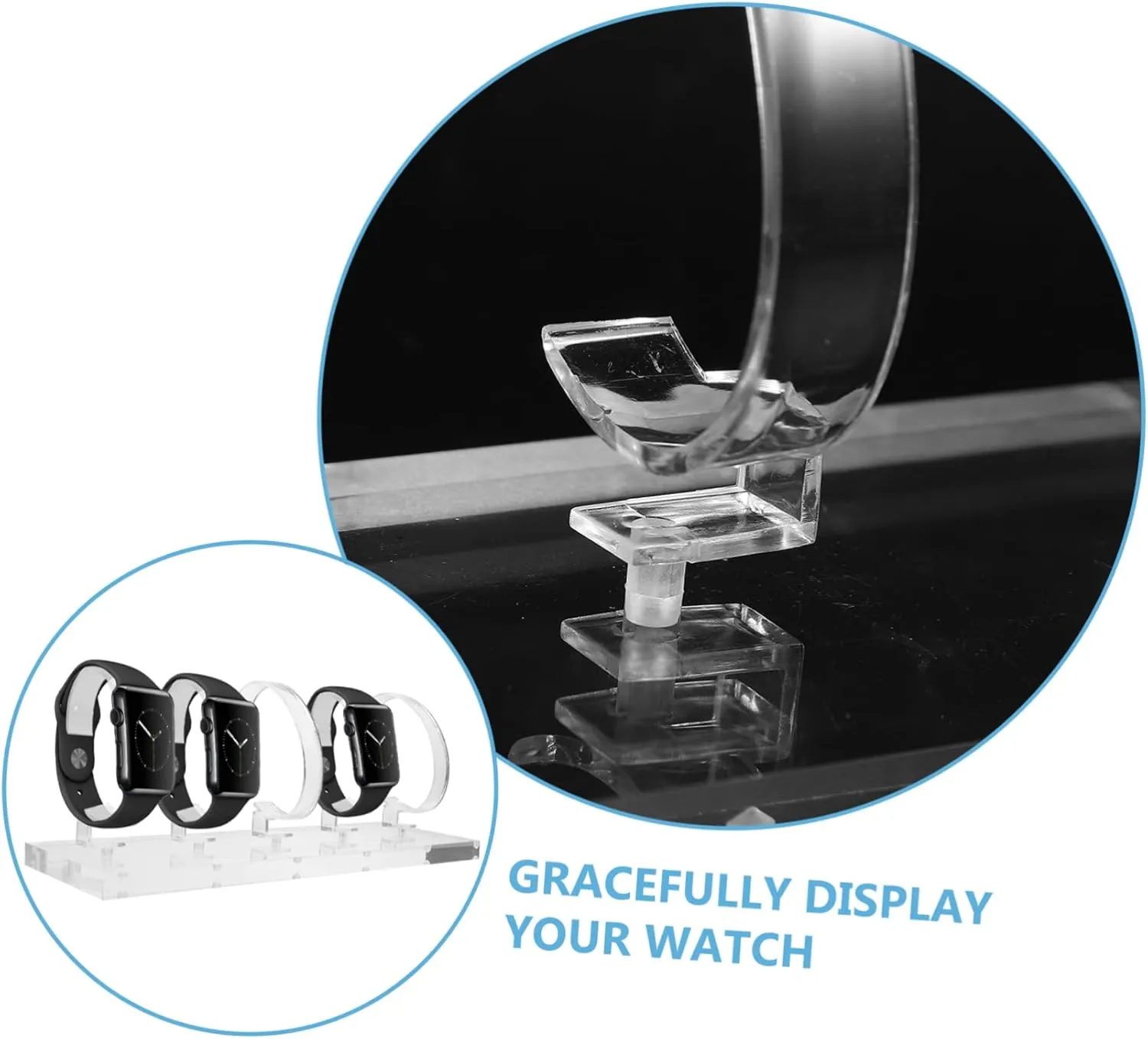 Alipis Classic Acrylic Watch Display Stand Clear Position Rack for Watches Bracelets Organizer for Home Retail Elegant Jewelry Presentation