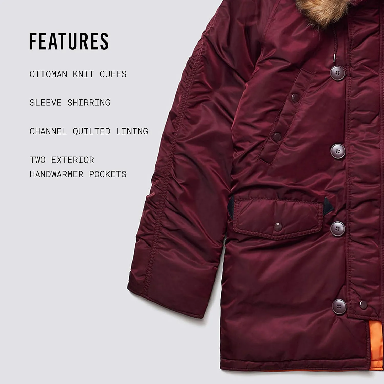 Alpha Industries Men's Slim Fit N-3b Parka