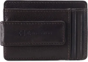 Alpine Swiss Harper Mens RFID Slim Money Clip Front Pocket Wallet Minimalist Leather ID Card Holder