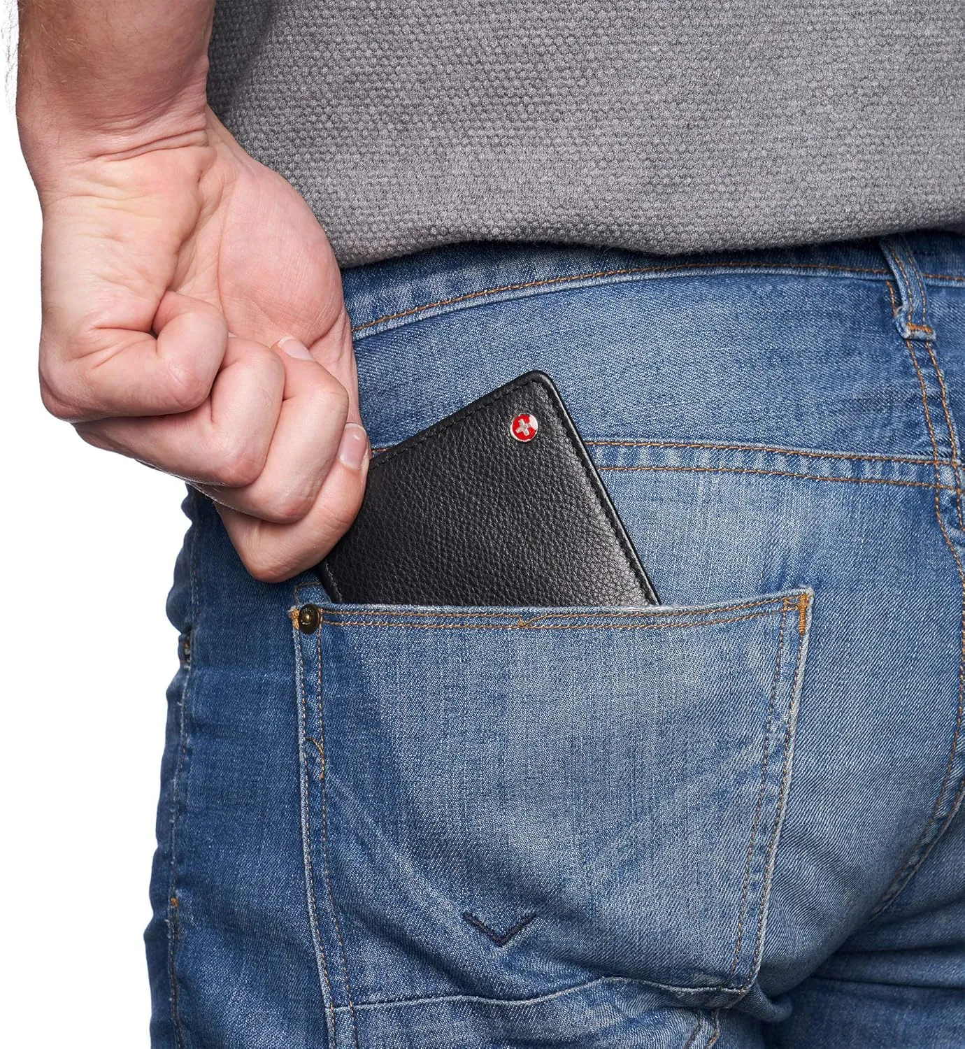 Alpine Swiss RFID Connor Passcase Bifold Wallet For Men Leather Comes in a Gift Box