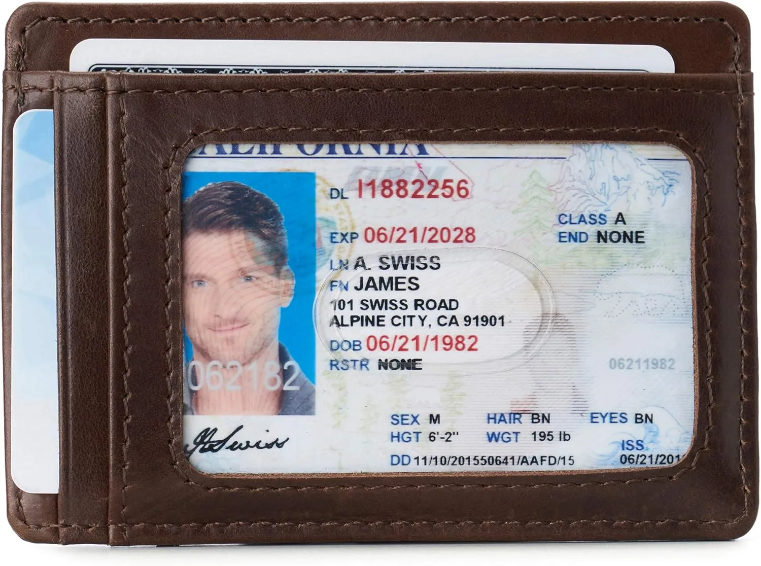 Alpine Swiss RFID Dermot Money Clip Front Pocket Wallet For Men Leather Comes in a Gift Box