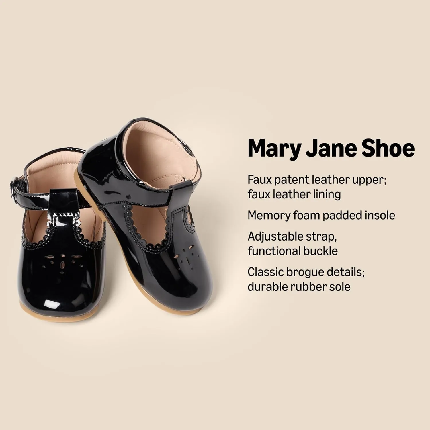Amazon Essentials x Sofia Grainge Toddlers and Baby Girls’ Non-Slip Mary Jane Shoes