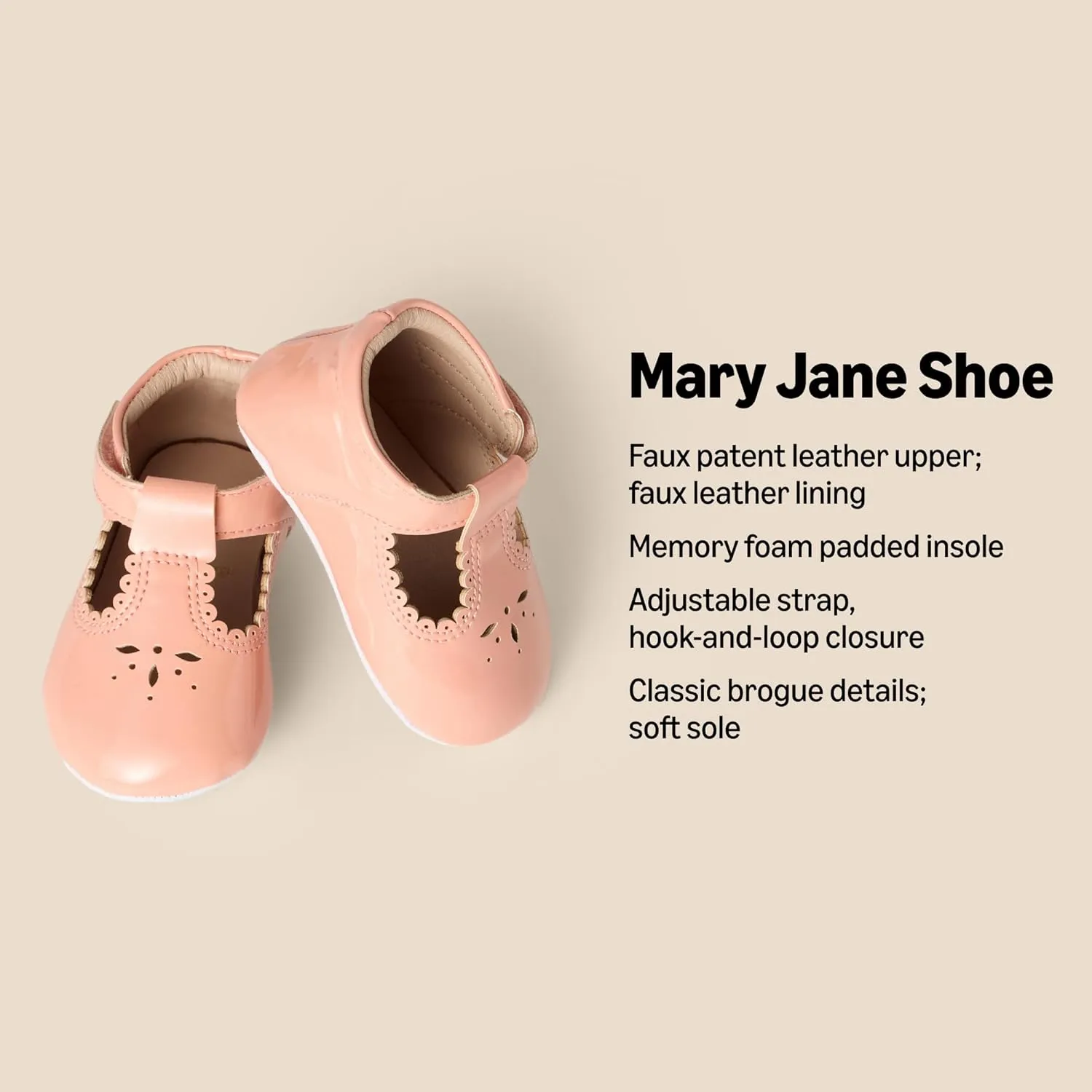 Amazon Essentials x Sofia Grainge Toddlers and Baby Girls’ Non-Slip Mary Jane Shoes