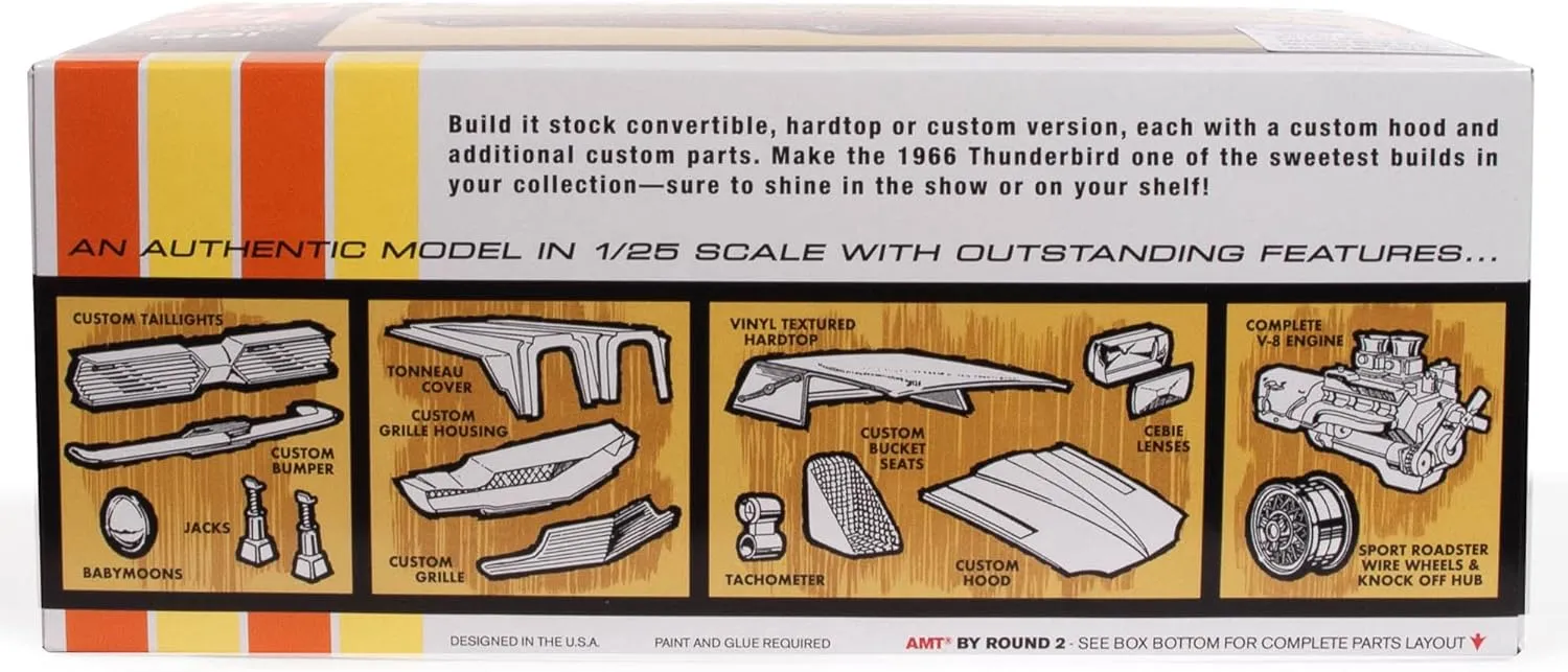 AMT 1966 Ford Thunderbird Hardtop/Convertible 1:25 Scale Model Kit