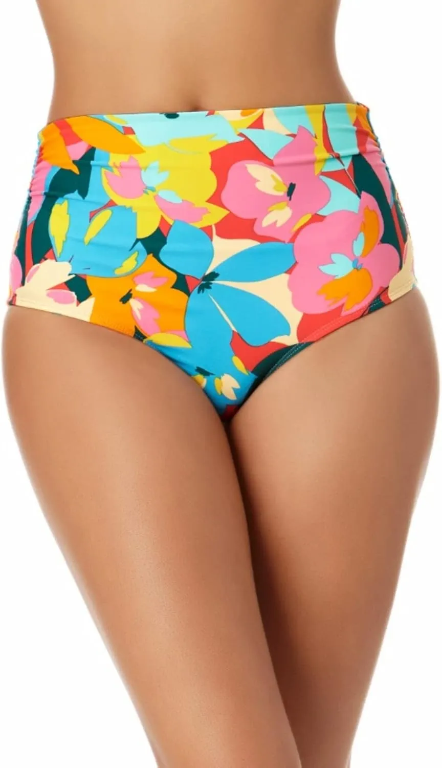 Anne Cole Convertible High-Low Shirred Bottoms