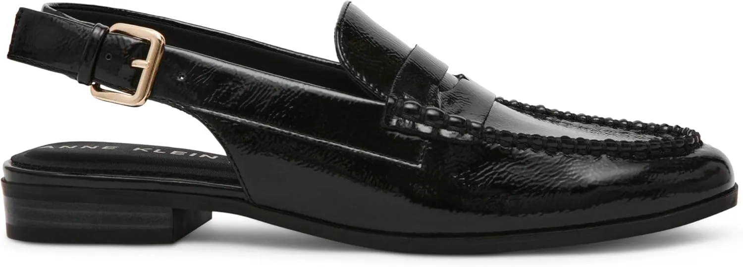 Anne Klein Womens Birdie Patent Penny Slingbacks
