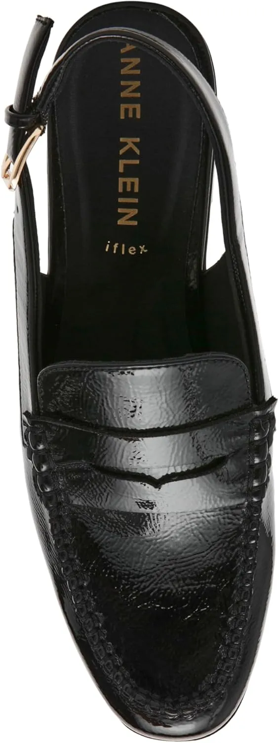 Anne Klein Womens Birdie Patent Penny Slingbacks