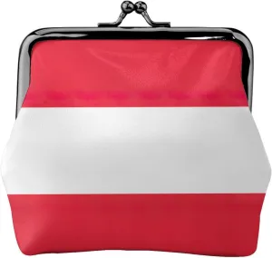 Austrian flag print Coin Purse, Mini Change Purse for Women Small Coin Purse for Key Headset Lipstick