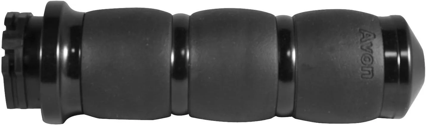Avon Black Anodized Fly By Wire Velvet Air Cushion Grips for 1981-2011 Harley D