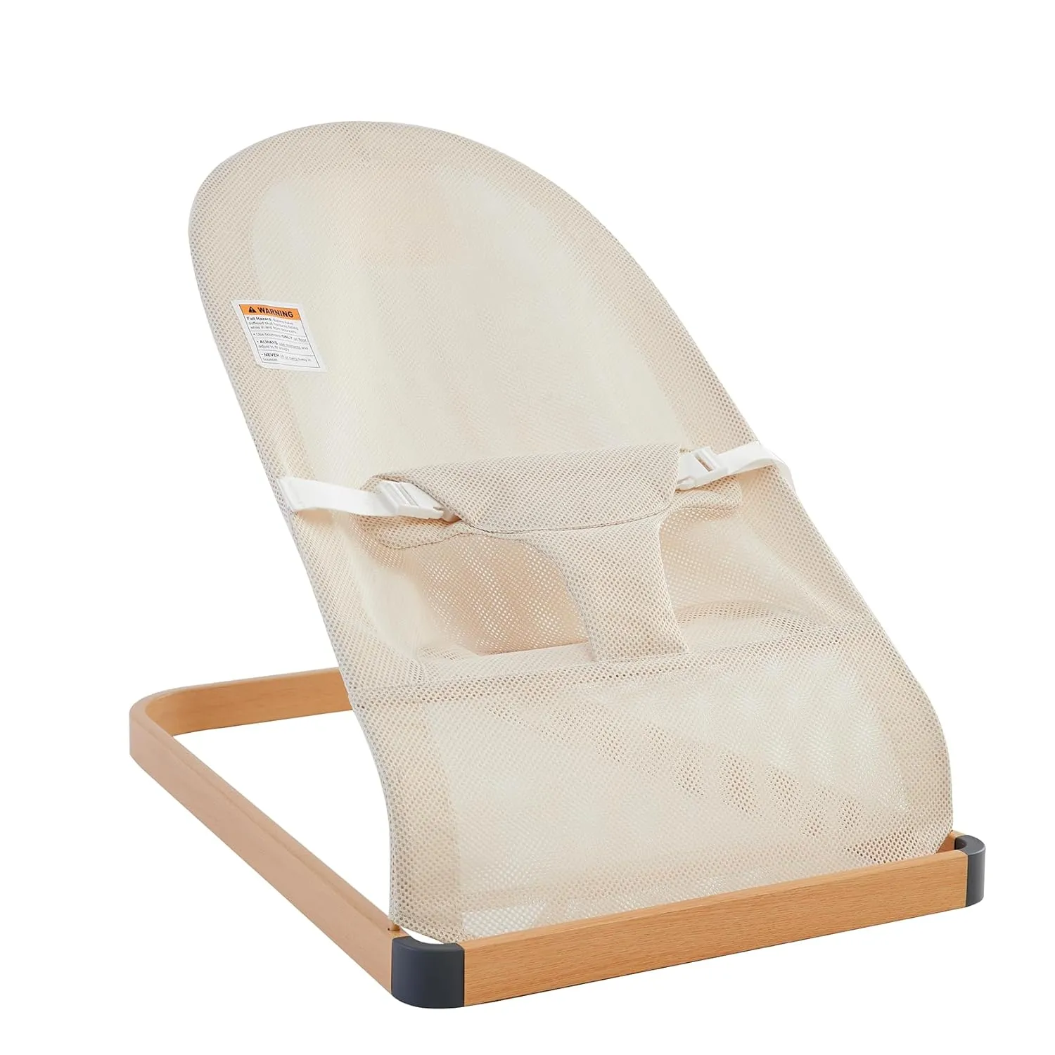 Baby Bouncer - Portable Bouncer Seat for Babies, Ergonomic Design Baby Bouncy Seats Infant with Mesh Fabric Natural Vibrations, Beige