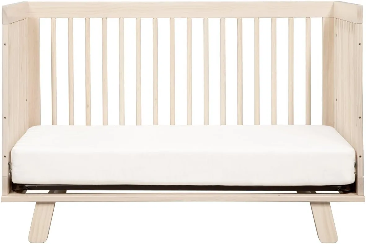 Babyletto Hudson 3-in-1 Convertible Baby Crib - GREENGUARD Gold Certified - Convertible Crib to Toddler Bed and Daybed - Baby Bed with 4 Adjustable Heights - Wooden Crib - Washed Natural