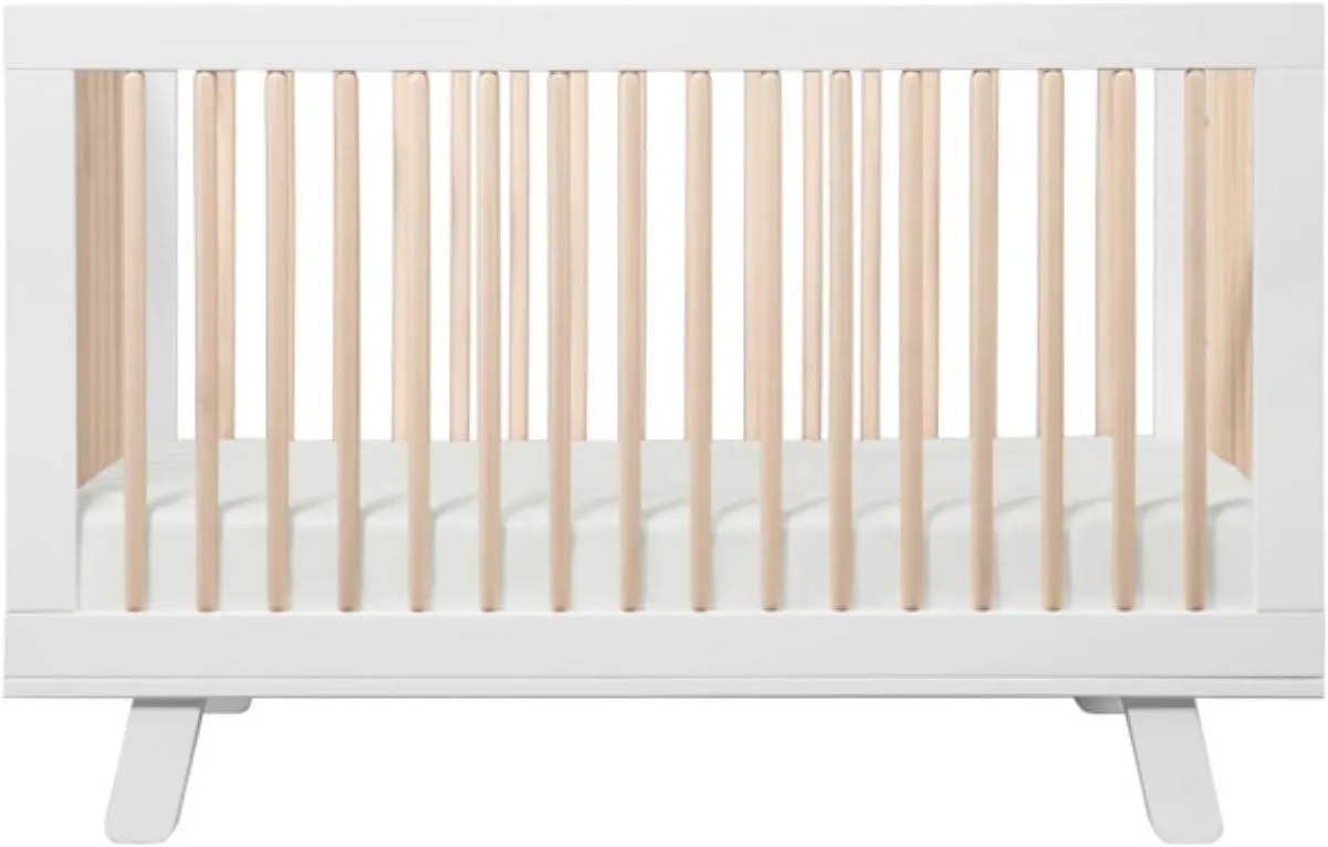 Babyletto Hudson 3-in-1 Convertible Baby Crib - GREENGUARD Gold Certified - Convertible Crib to Toddler Bed and Daybed - Baby Bed with 4 Adjustable Heights - Wooden Crib - Washed Natural