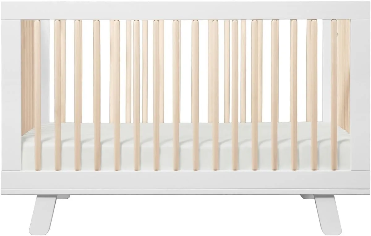 Babyletto Hudson 3-in-1 Convertible Baby Crib - GREENGUARD Gold Certified - Convertible Crib to Toddler Bed and Daybed - Baby Bed with 4 Adjustable Heights - Wooden Crib - Washed Natural