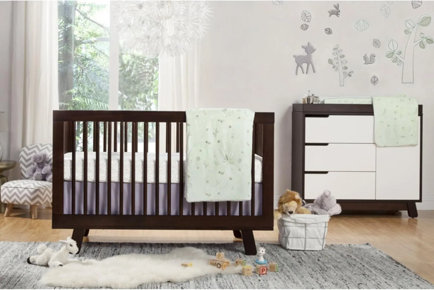Babyletto Hudson 3-in-1 Convertible Baby Crib - GREENGUARD Gold Certified - Convertible Crib to Toddler Bed and Daybed - Baby Bed with 4 Adjustable Heights - Wooden Crib - Washed Natural