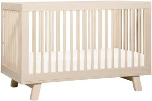 Babyletto Hudson 3-in-1 Convertible Baby Crib - GREENGUARD Gold Certified - Convertible Crib to Toddler Bed and Daybed - Baby Bed with 4 Adjustable Heights - Wooden Crib - Washed Natural