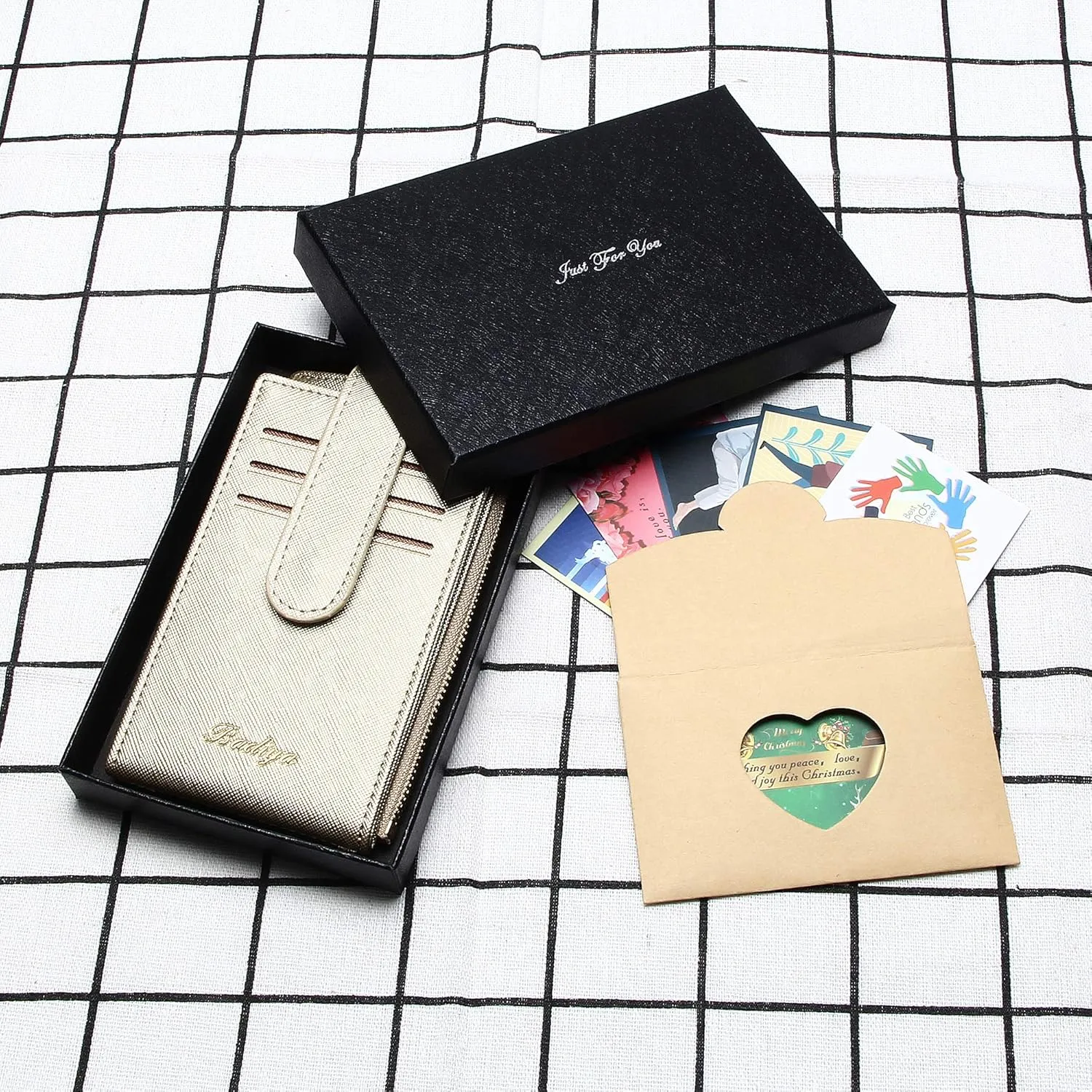 Badiya RFID Card Holder Wallet for Women Slim Wallets Bifold Multi Card Case Zipper Coin Purse