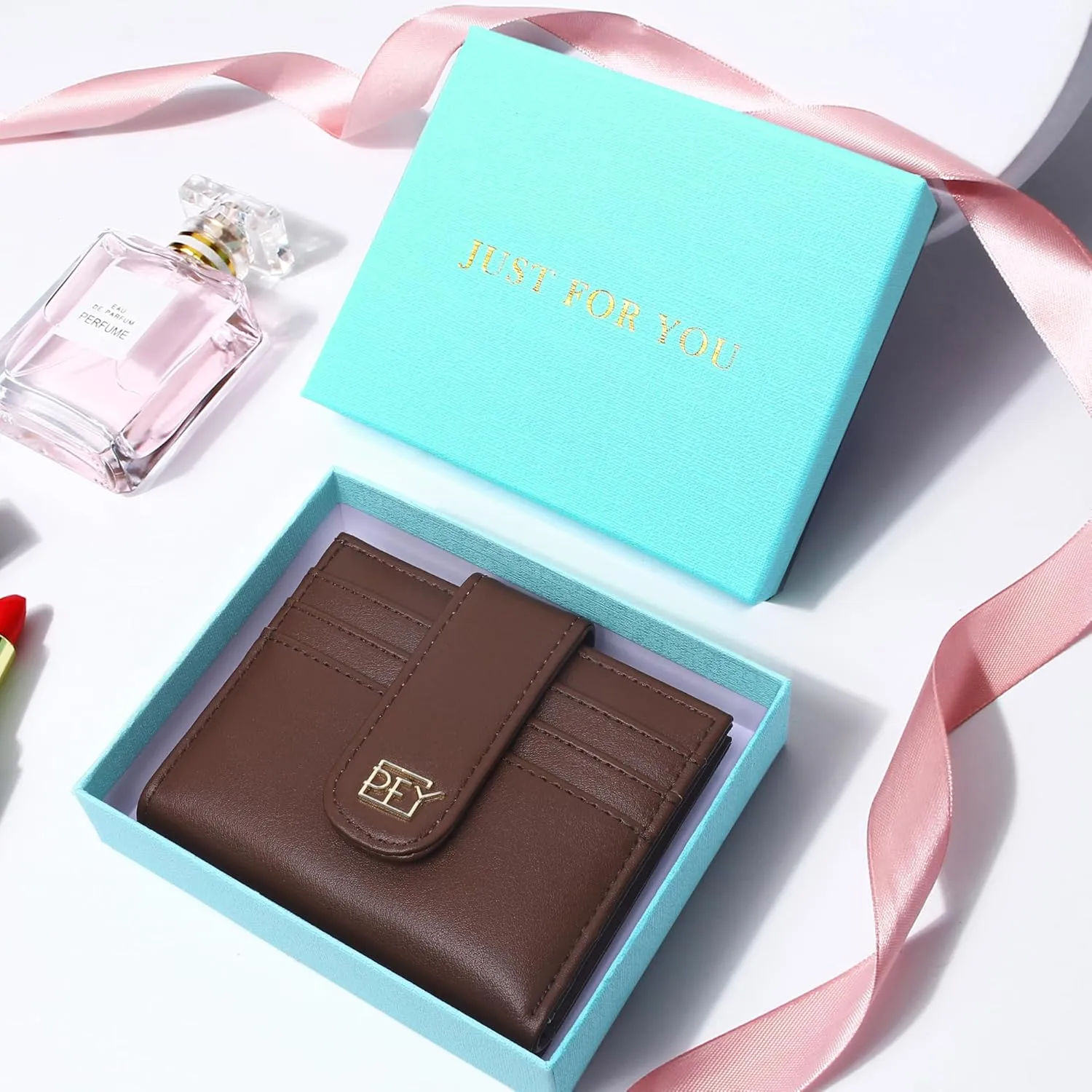 Badiya Small Wallets for Women Bifold Multi Card Case Wallet Slim Credit Card Holder with Zipper Coin Purse