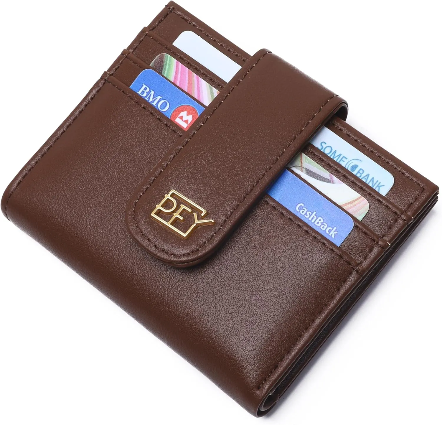 Badiya Small Wallets for Women Bifold Multi Card Case Wallet Slim Credit Card Holder with Zipper Coin Purse