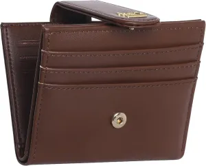 Badiya Small Wallets for Women Bifold Multi Card Case Wallet Slim Credit Card Holder with Zipper Coin Purse