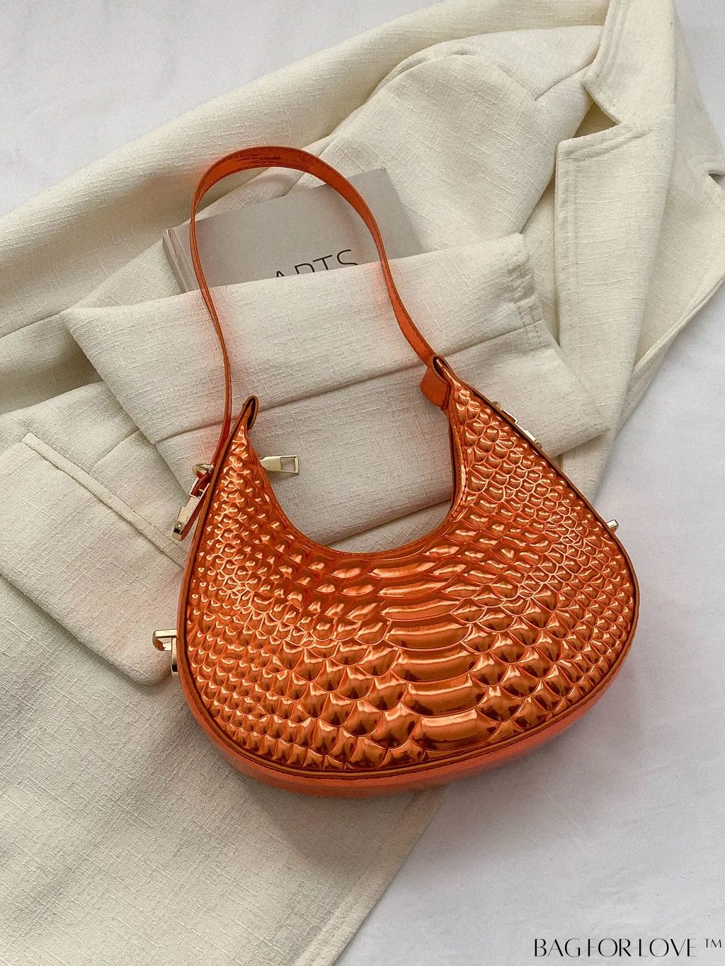 BagForLove - Stylish Green Crocodile Pattern Armpit Shoulder Bag - Fashionable and Trendy Design