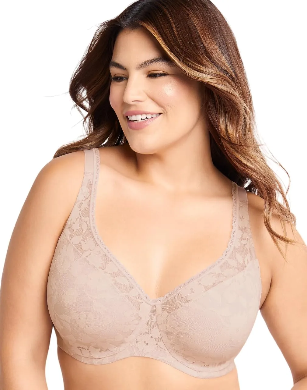Bali Women's Lace Underwire Bra, Passion For Comfort Convertible Bra, Soft Lace Bras