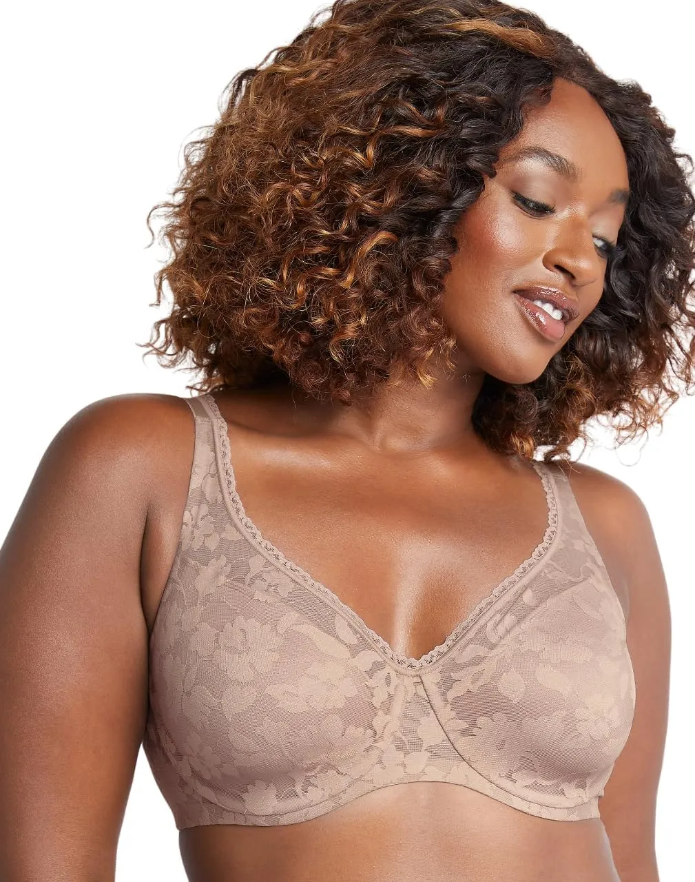 Bali Women's Lace Underwire Bra, Passion For Comfort Convertible Bra, Soft Lace Bras
