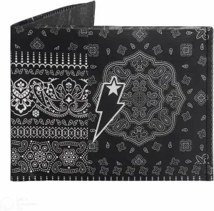 Bandana Paisley Stitched Tyvek Paper Mighty Wallet - Vegan Thin Tear & Water-Resistant Slim Wallet for men - Mens Credit Card Holder Wallet Gifts - Graphic Bifold Wallets for Men - RFID