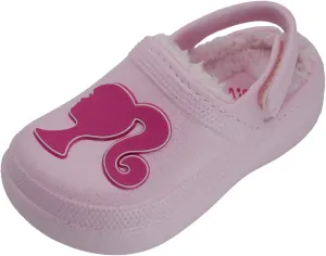 Barbie Toddler Girls' Faux Fur Lined Clogs with Adjustable Strap – Comfortable, Cozy, and Stylish Slip-On Shoes