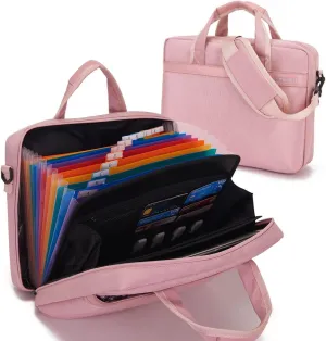 BARDOLPH Accordian File Organizer with Handle,12 Pocket Expanding File Folder with Zipper,File Folder Organizer with Multi Pockets Heavy Duty Accordian File Organizer (PINK)