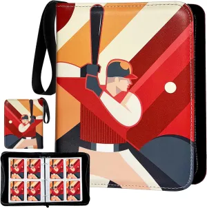 Baseball Card Binder, Durable Compact Organizer, Lightweight Portfolio for Collectors, Holds Standard-Sized Cards, Ideal for Sports Memorabilia Enthusiasts