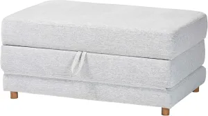 Baxton Studio Sabriel Modern Light Gray Fabric Convertible Sleeper Ottoman