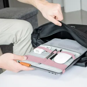Beblau FOLD Portable TECH Organizer attachable to your Devices | Desk Sleeve | Gadget case | Working from Home Essentials | Laptop accessories | Backpack Insert | Portfolio |