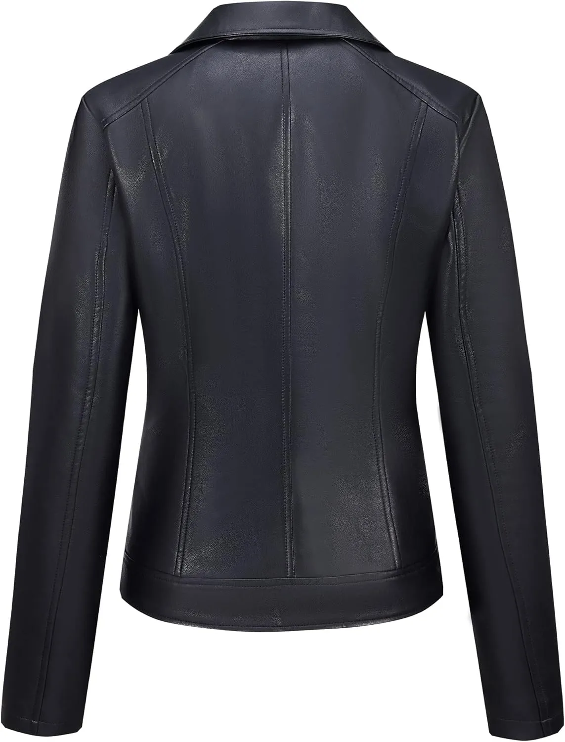 Bellivera Women's Faux Leather Casual Jacket 2025 Spring Trendy Motorcycle Outfits Lightweight Classic Coat