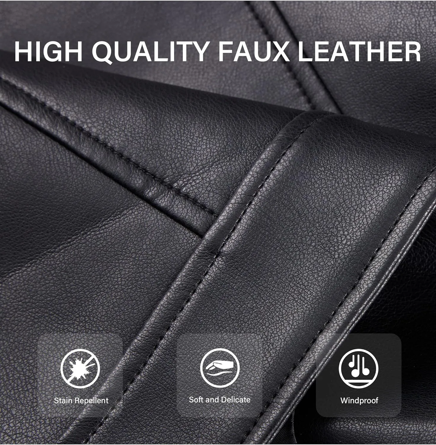 Bellivera Women's Faux Leather Casual Jacket 2025 Spring Trendy Motorcycle Outfits Lightweight Classic Coat